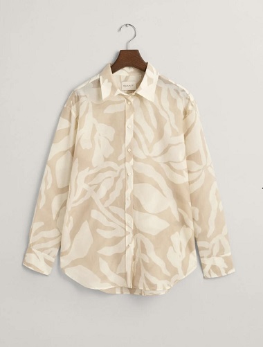 GANT Palm Print Cotton Silk Shirt